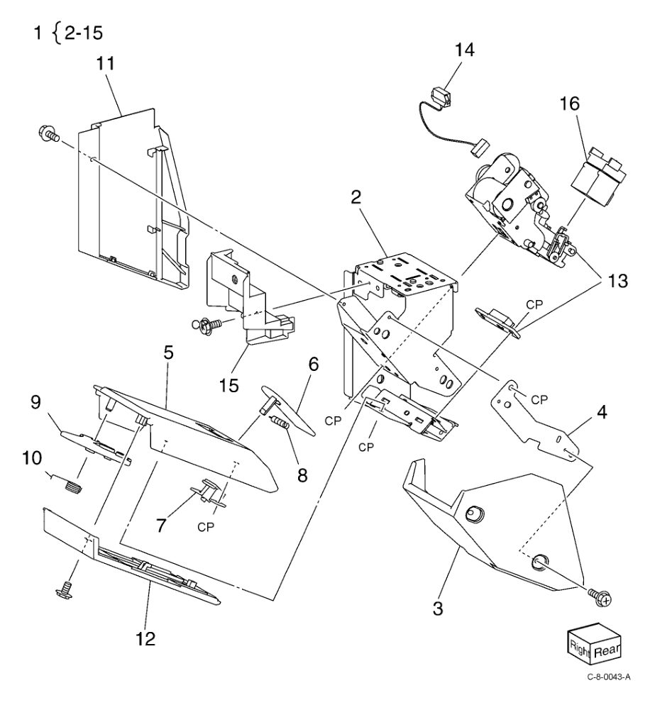 PL 13.60 Office Finisher LX Booklet parts diagram - Xerox VersaLink C7000 / C7020 / C7025 / C7030