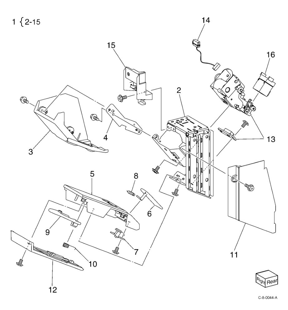 PL 13.65 Office Finisher LX Booklet parts diagram - Xerox VersaLink C7000 / C7020 / C7025 / C7030