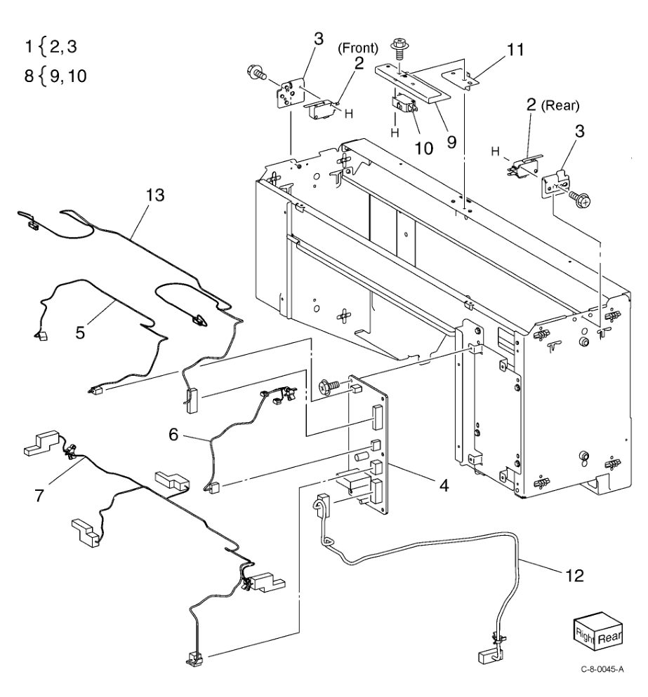 PL 13.70 Office Finisher LX Booklet parts diagram - Xerox VersaLink C7000 / C7020 / C7025 / C7030