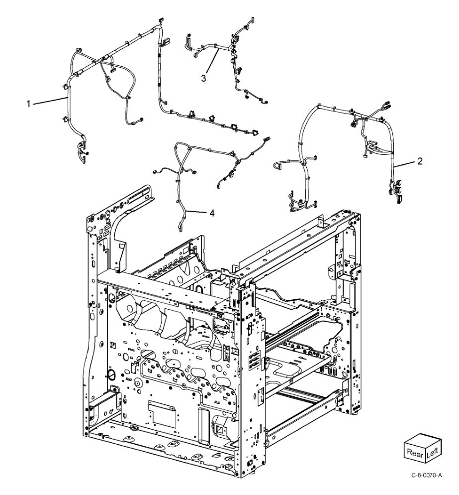 PL 1.20 Wire Harness (1 of 2) parts diagram - Xerox VersaLink C7000 / C7020 / C7025 / C7030