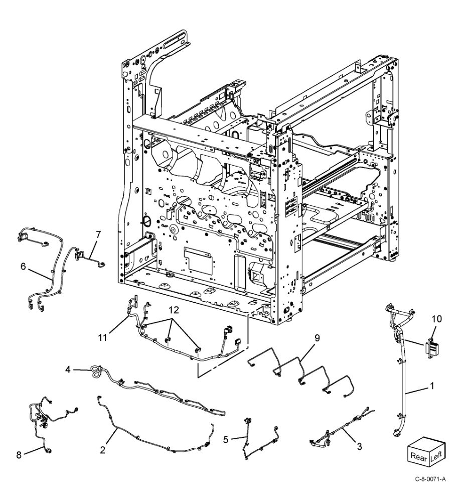 PL 1.25 Wire Harness (2 of 2) parts diagram - Xerox VersaLink C7000 / C7020 / C7025 / C7030