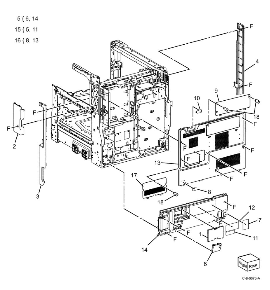 PL 28.06 Covers (2 of 2) parts diagram - Xerox VersaLink C7000 / C7020 / C7025 / C7030