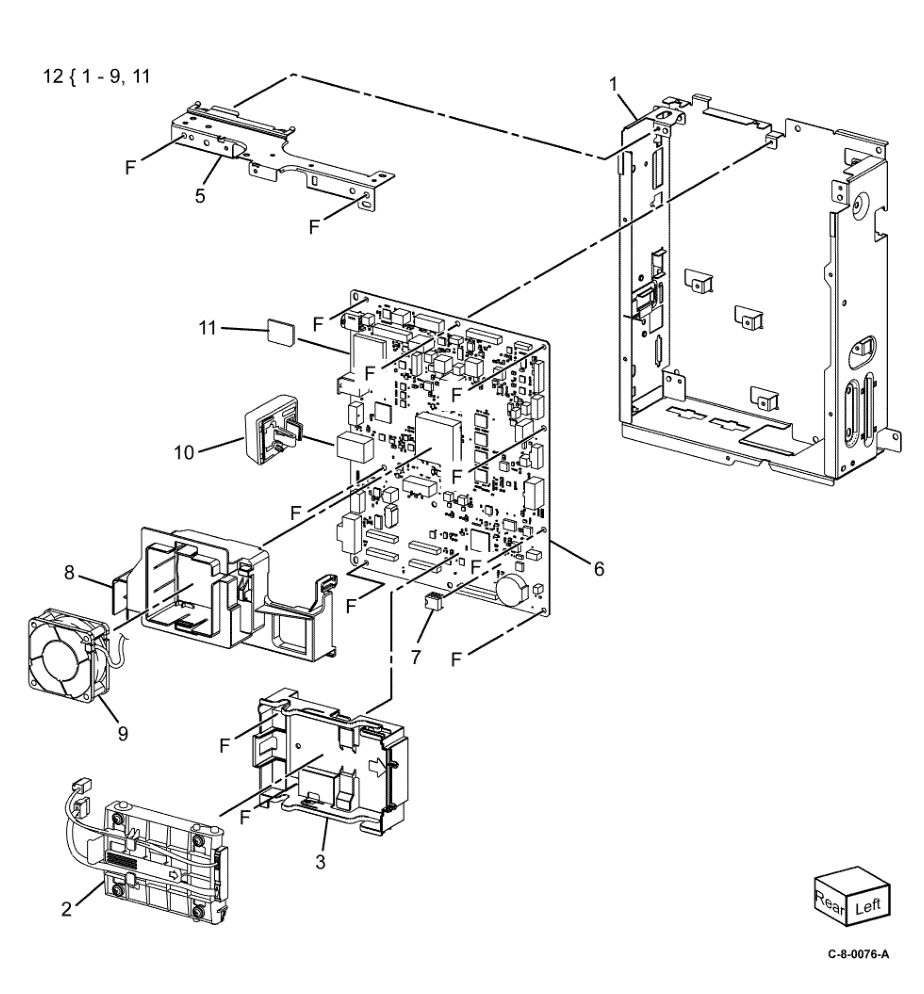 PL 3.10 ESS PWB Chassis parts diagram - Xerox VersaLink C7000 / C7020 / C7025 / C7030