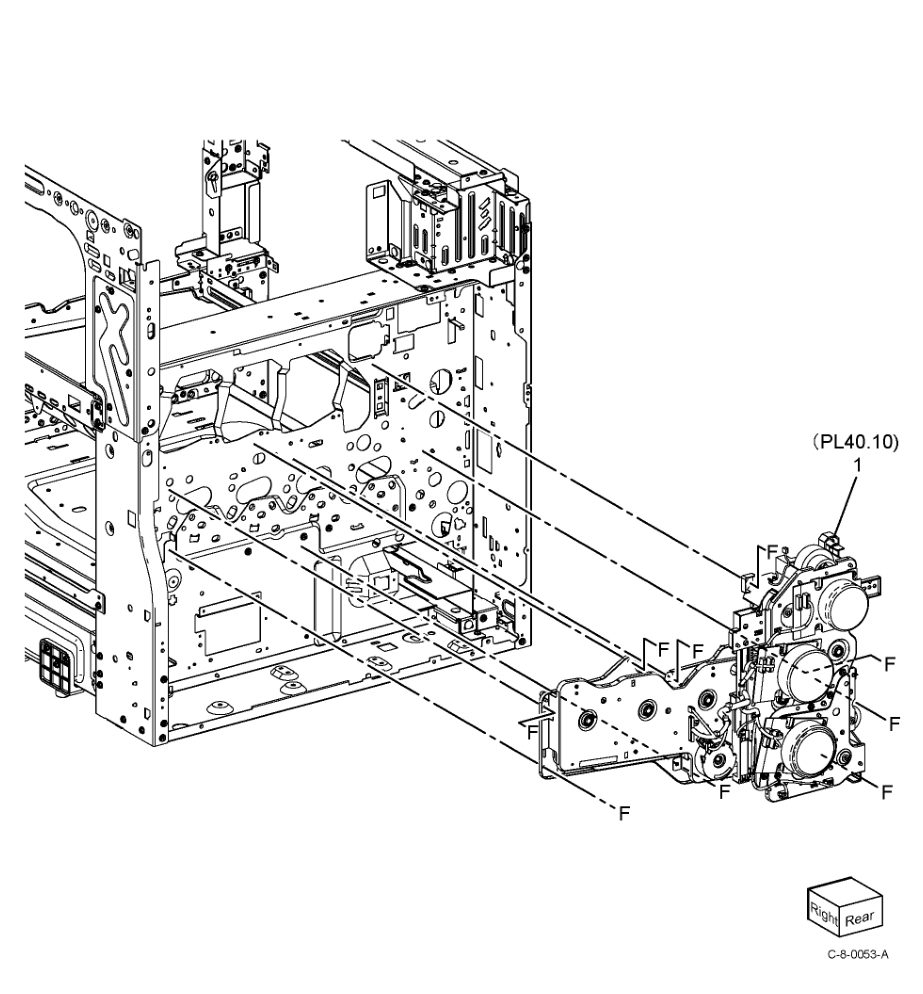 PL 40.05 Drive Assembly parts diagram - Xerox VersaLink C7000 / C7020 / C7025 / C7030