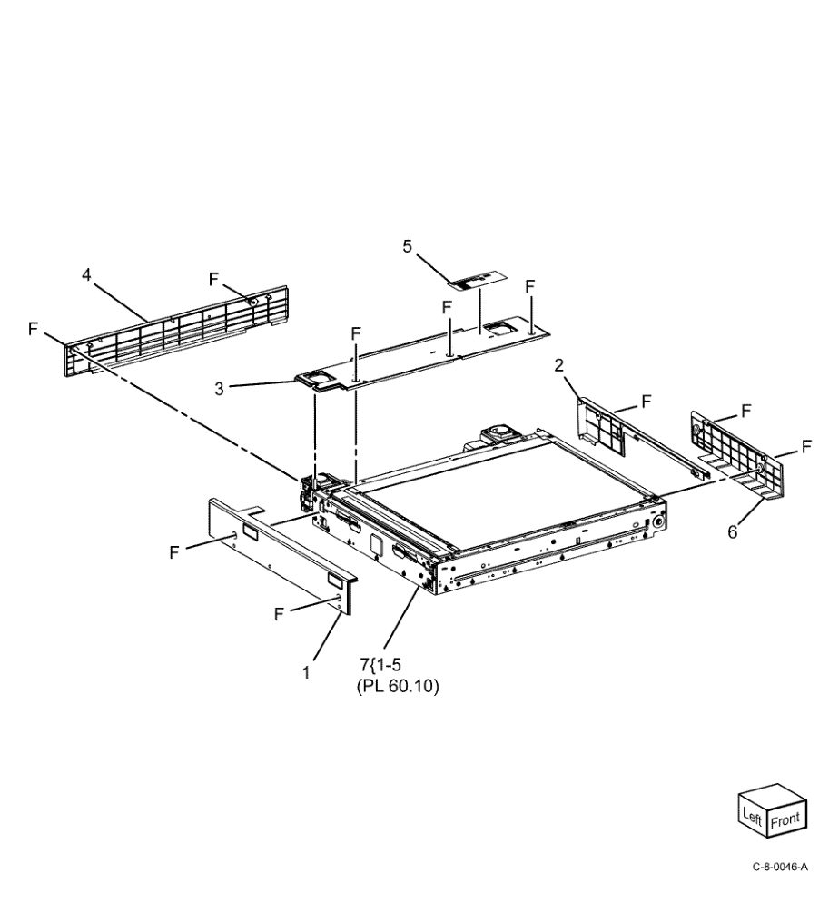 PL 60.05 IIT Covers parts diagram - Xerox VersaLink C7000 / C7020 / C7025 / C7030