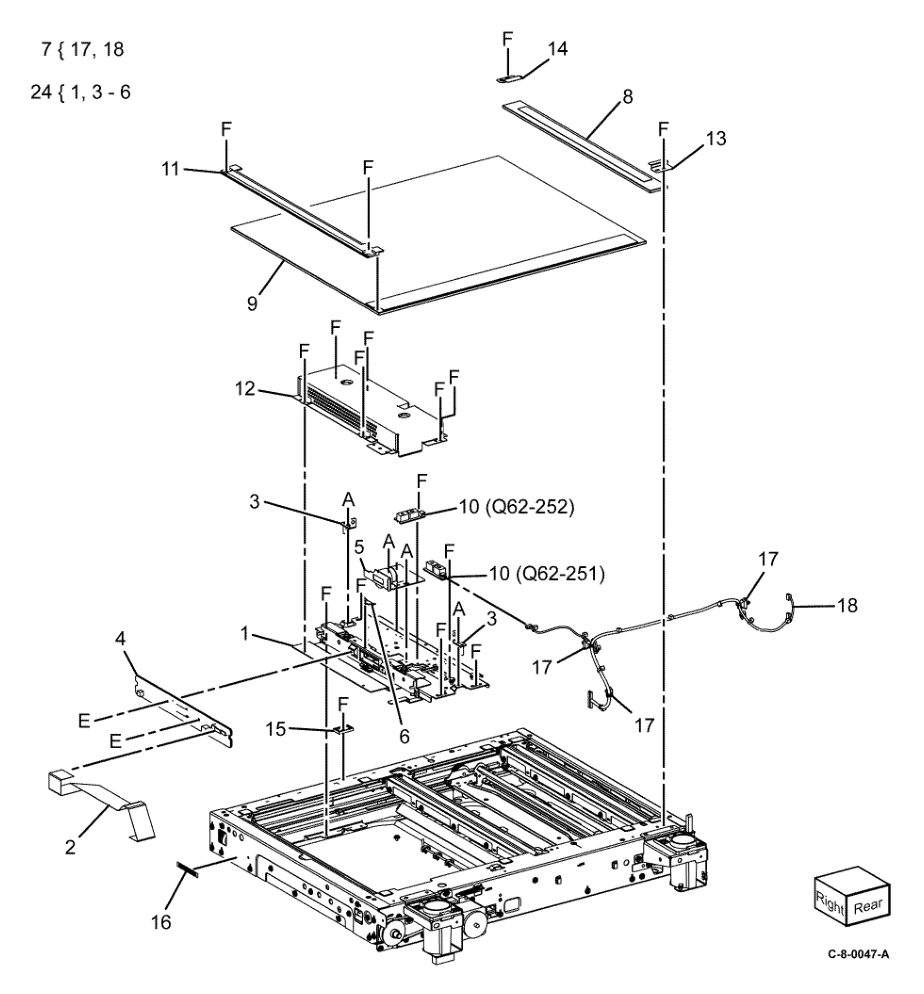 PL 60.10 CCD Lens Assembly/ parts diagram - Xerox VersaLink C7000 / C7020 / C7025 / C7030