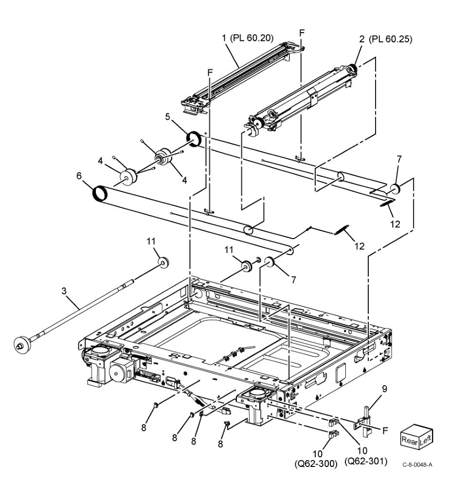 PL 60.15 Full/Half Rate Carriage/ parts diagram - Xerox VersaLink C7000 / C7020 / C7025 / C7030