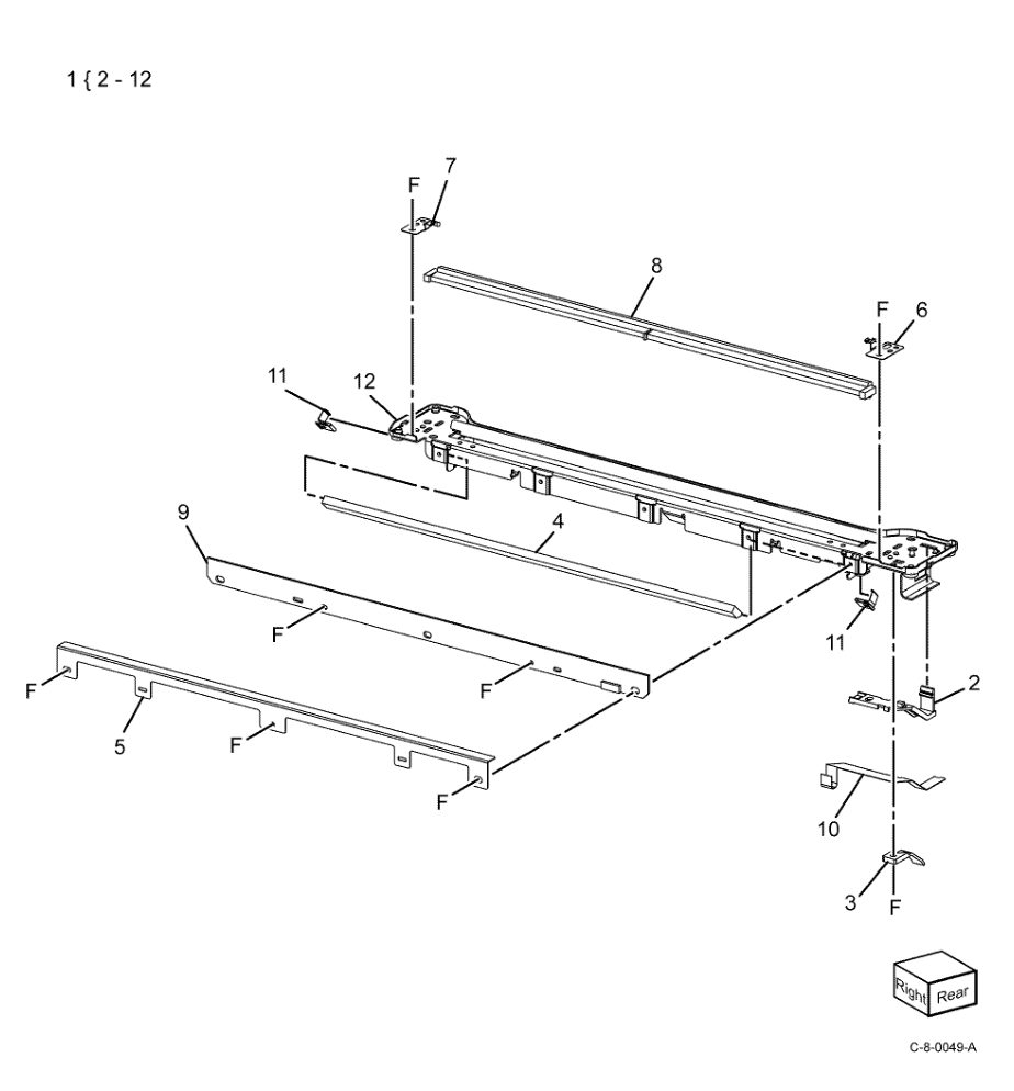 PL 60.20 Full Rate Carriage (C7030F) parts diagram - Xerox VersaLink C7000 / C7020 / C7025 / C7030