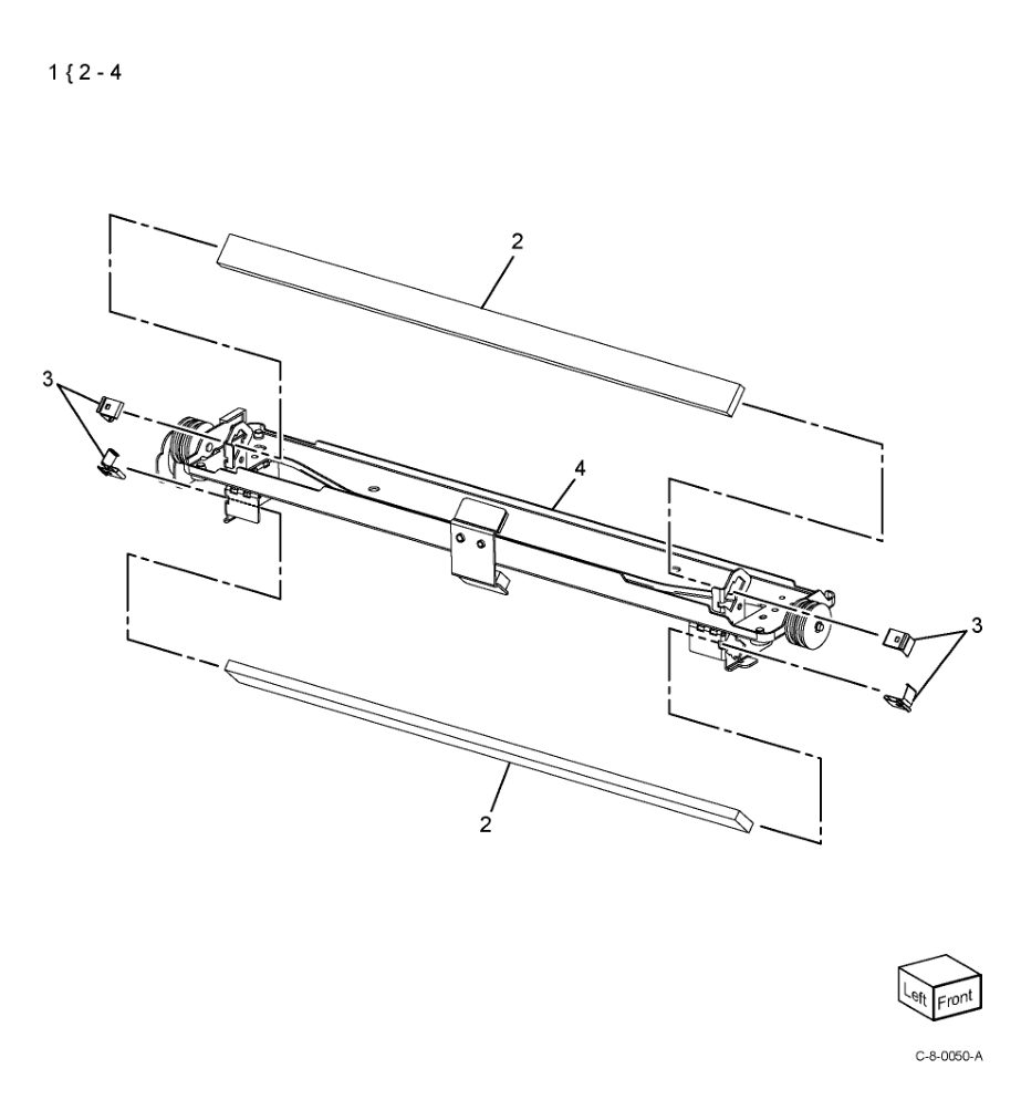 PL 60.25 Half Rate Carriage (C7030F) parts diagram - Xerox VersaLink C7000 / C7020 / C7025 / C7030