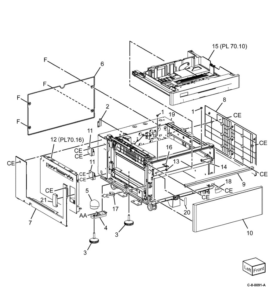 PL 70.15 1TM (1 of 3) parts diagram - Xerox VersaLink C7000 / C7020 / C7025 / C7030