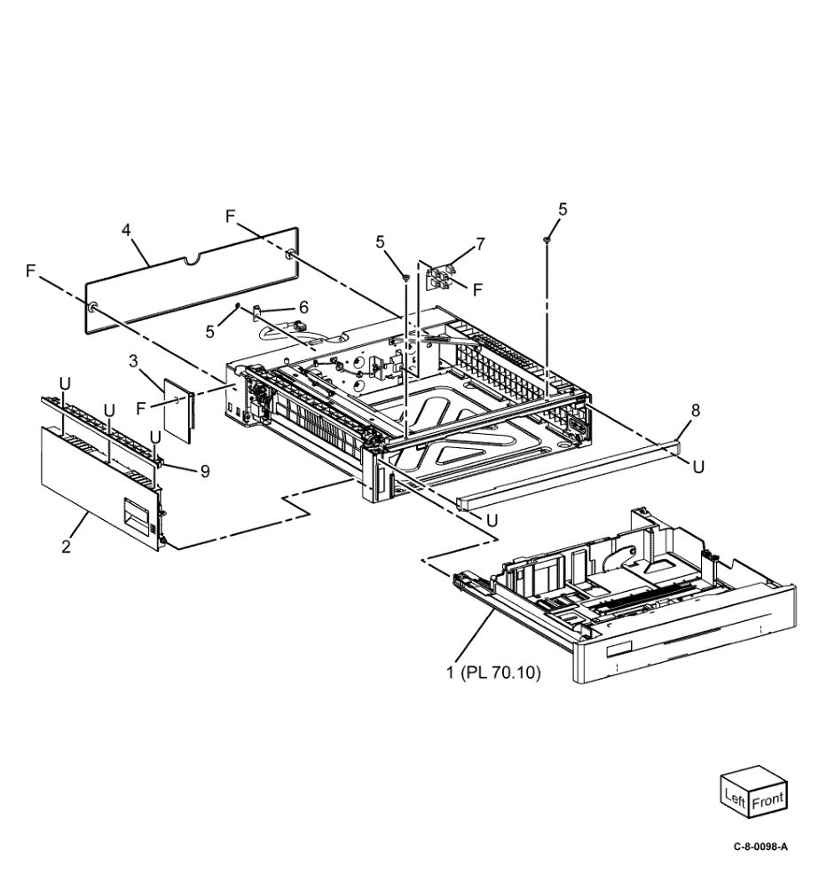 PL 70.25 STM (1 of 4) parts diagram - Xerox VersaLink C7000 / C7020 / C7025 / C7030
