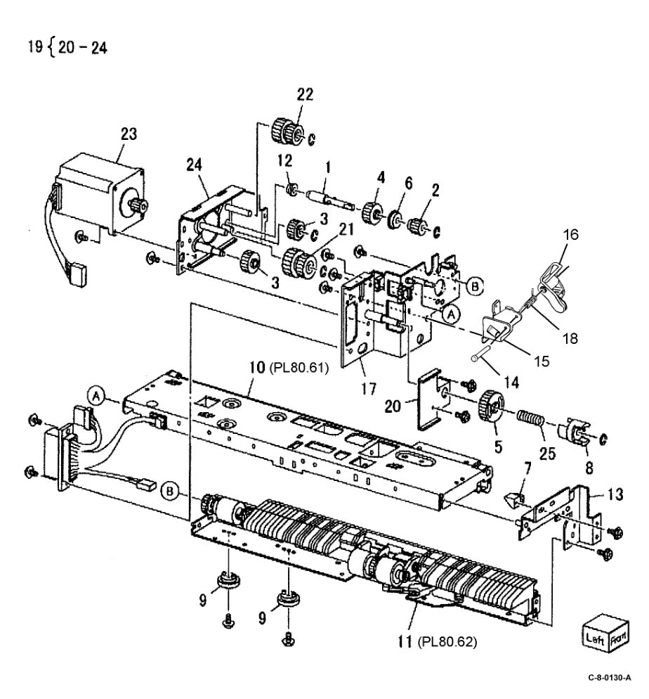 PL 80.60 HCF Feeder (1 of 3) parts diagram - Xerox VersaLink C7000 / C7020 / C7025 / C7030