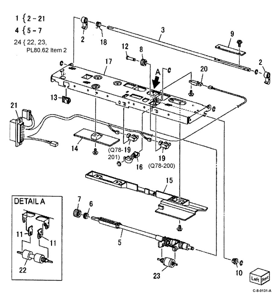 PL 80.61 HCF Feeder (2 of 3) parts diagram - Xerox VersaLink C7000 / C7020 / C7025 / C7030