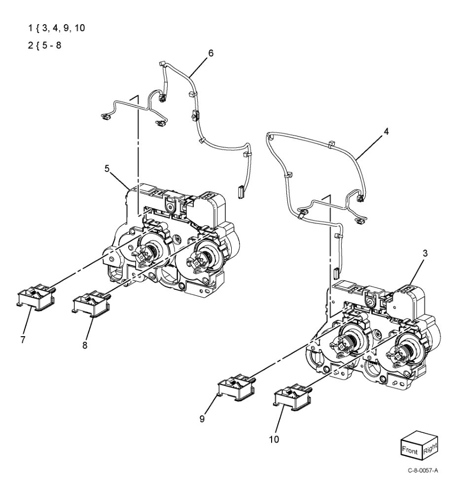 PL 90.15 Dispenser Drive parts diagram - Xerox VersaLink C7000 / C7020 / C7025 / C7030
