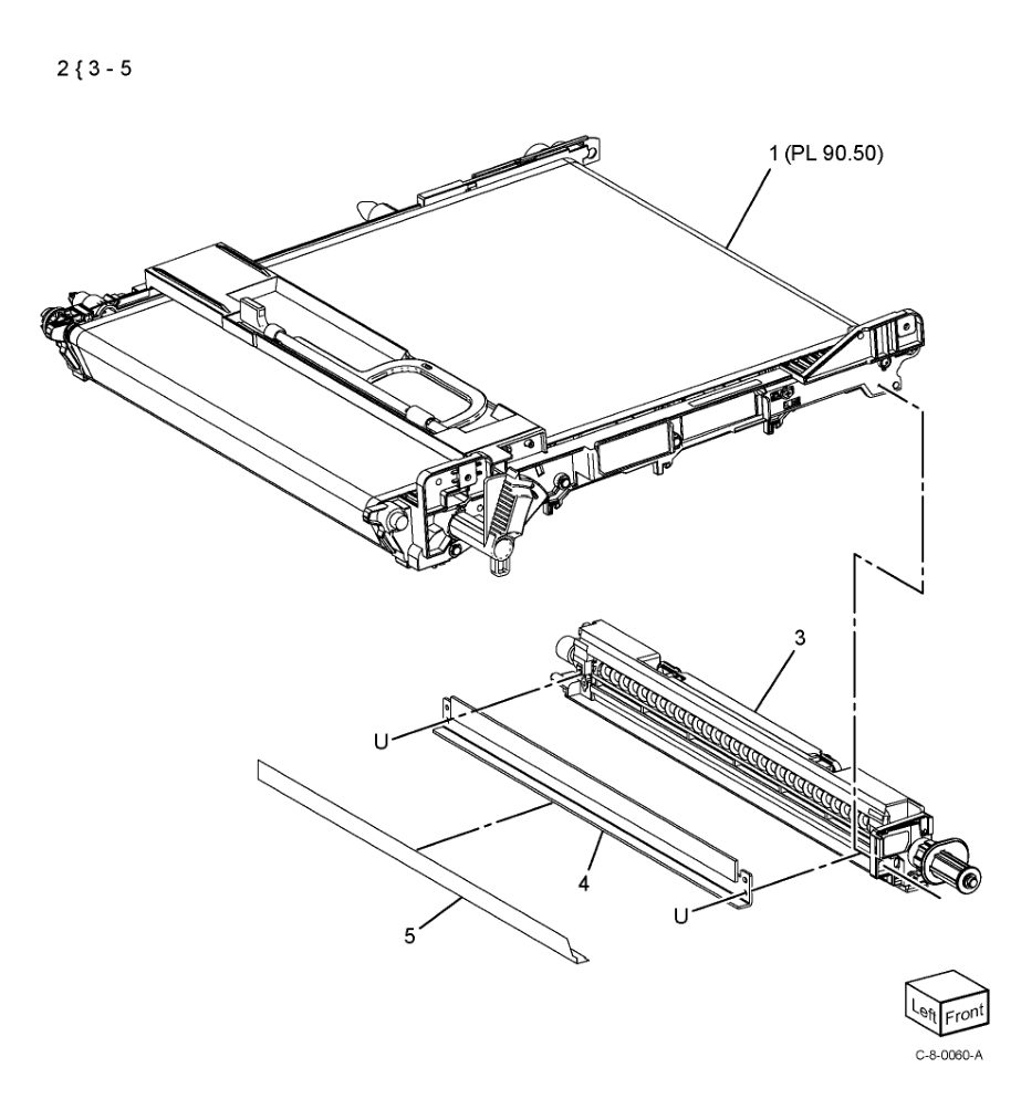 PL 90.45 IBT Belt Unit Components parts diagram - Xerox VersaLink C7000 / C7020 / C7025 / C7030
