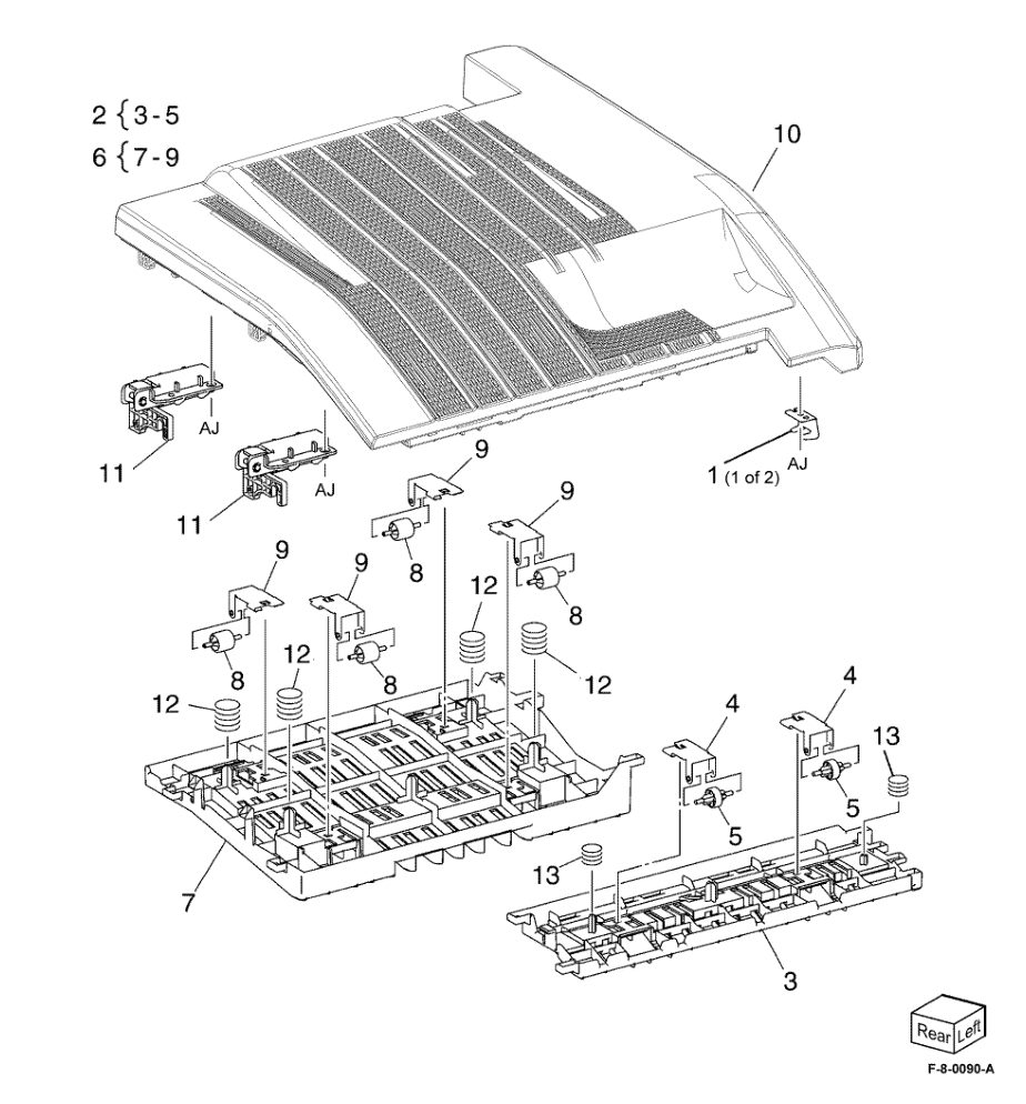 PL 13.07 Office Finisher LX - Horizontal Transport Assembly (3 of 5) parts diagram - Xerox VersaLink C8000 / C9000
