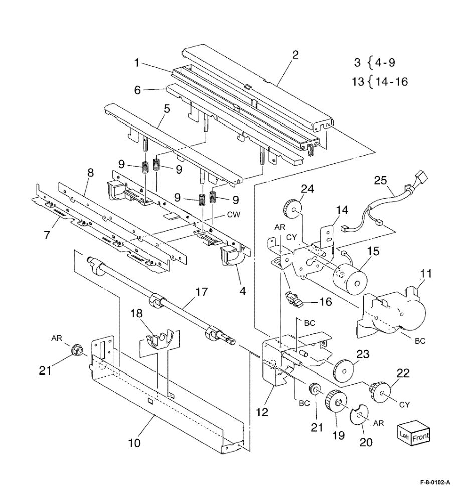 PL 13.40 Office Finisher LX Folder Assembly parts diagram - Xerox VersaLink C8000 / C9000