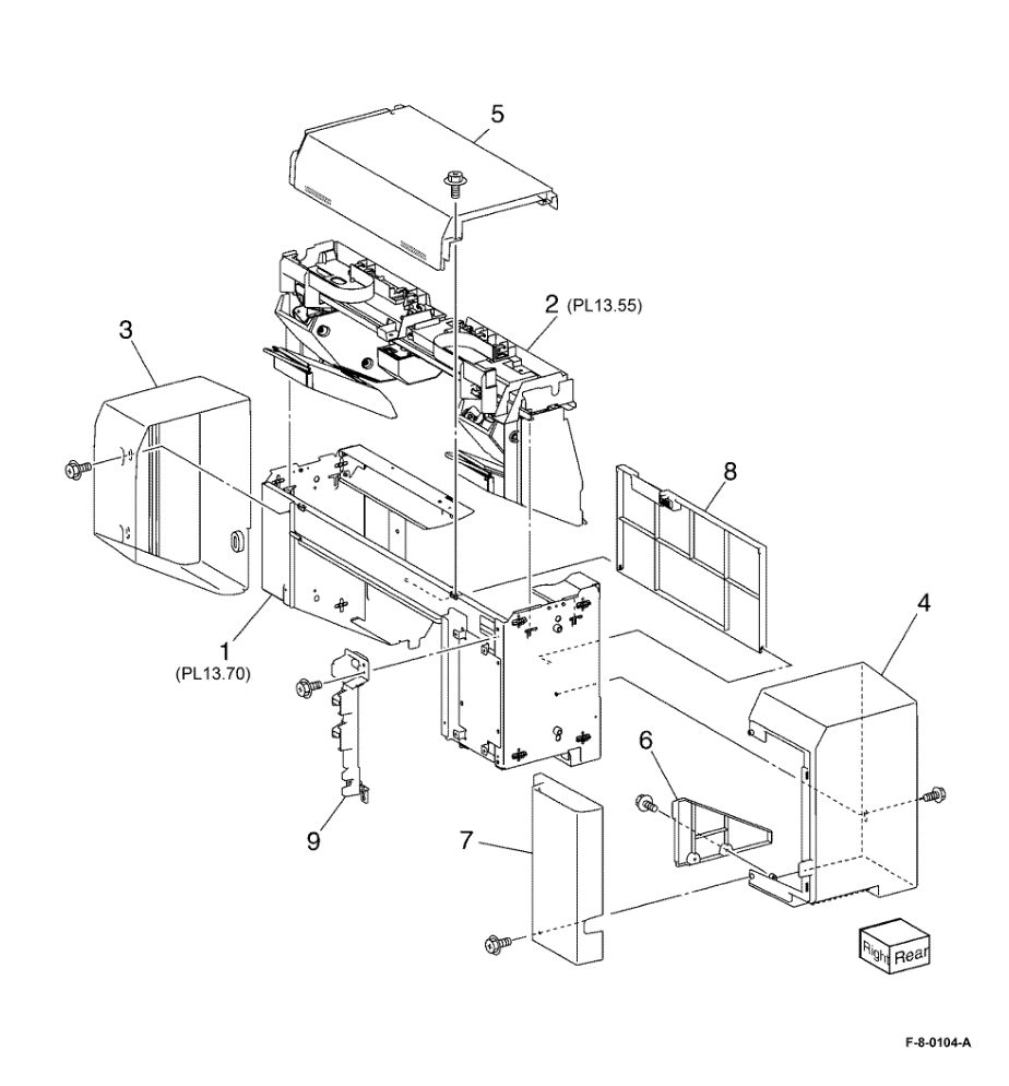 PL 13.50 Office Finisher LX Booklet parts diagram - Xerox VersaLink C8000 / C9000