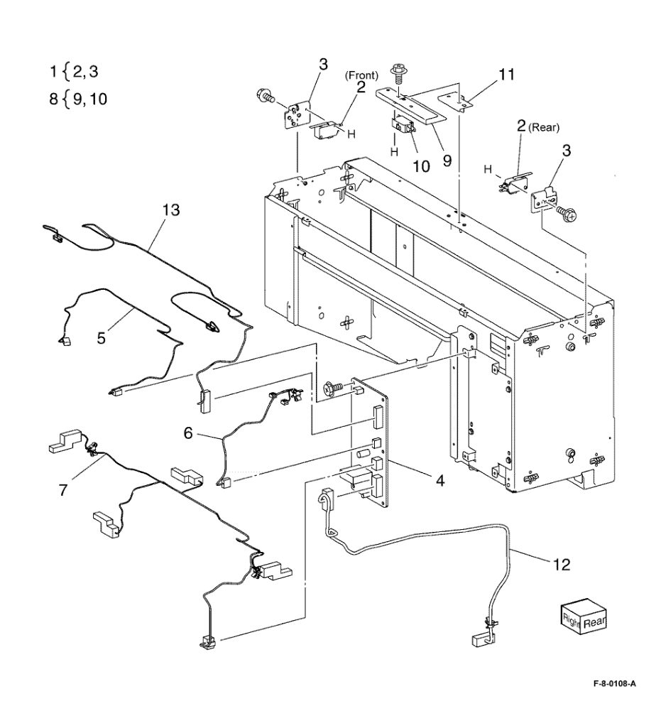 PL 13.70 Office Finisher LX Booklet Electrical parts diagram - Xerox VersaLink C8000 / C9000
