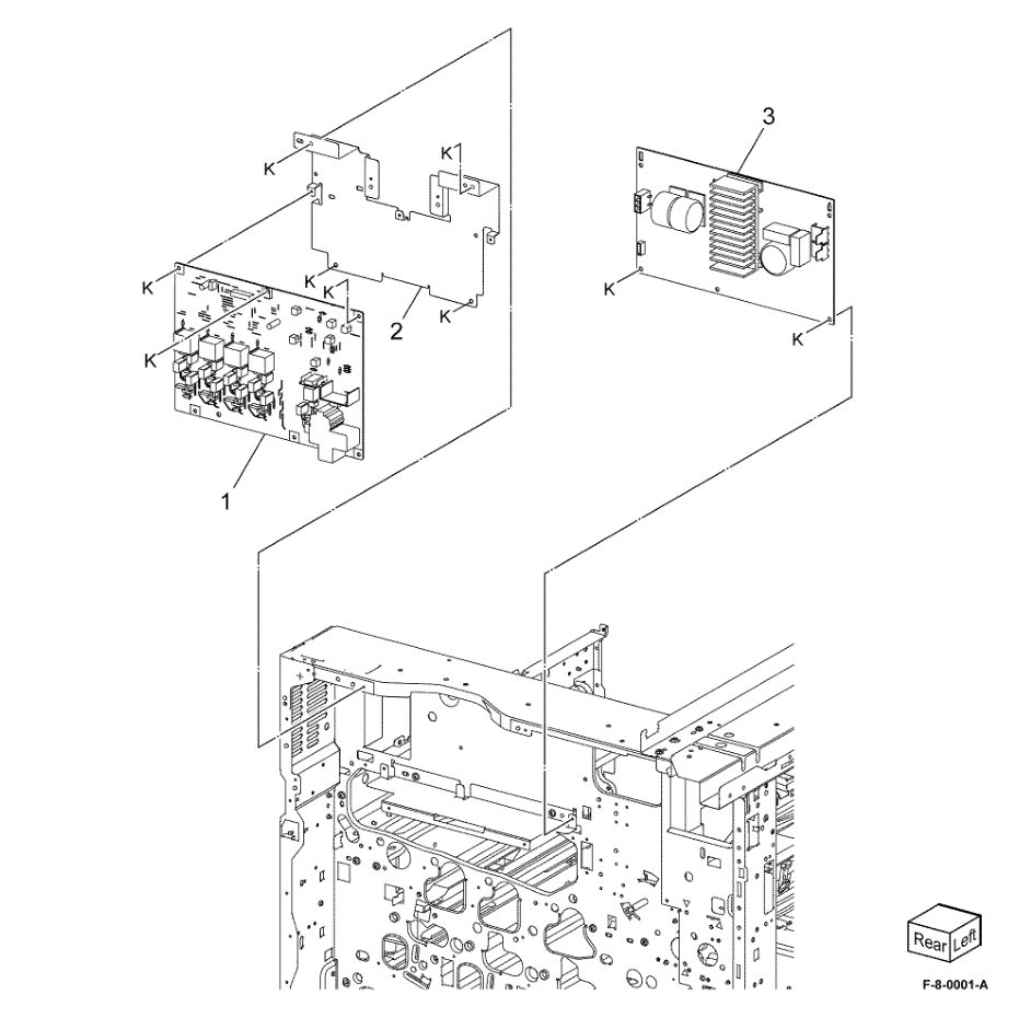PL 1.05 Electrical - Rear (1 of 3) parts diagram - Xerox VersaLink C8000 / C9000