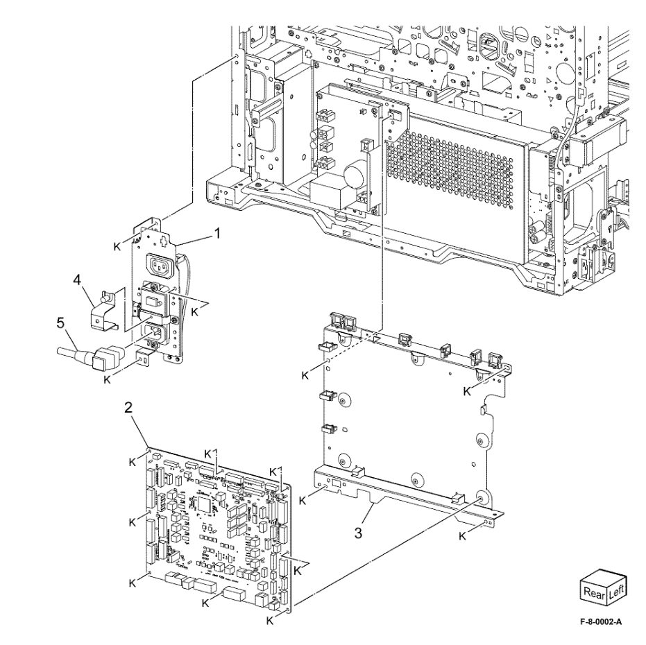 PL 1.10 Electrical - Rear (2 of 3) parts diagram - Xerox VersaLink C8000 / C9000