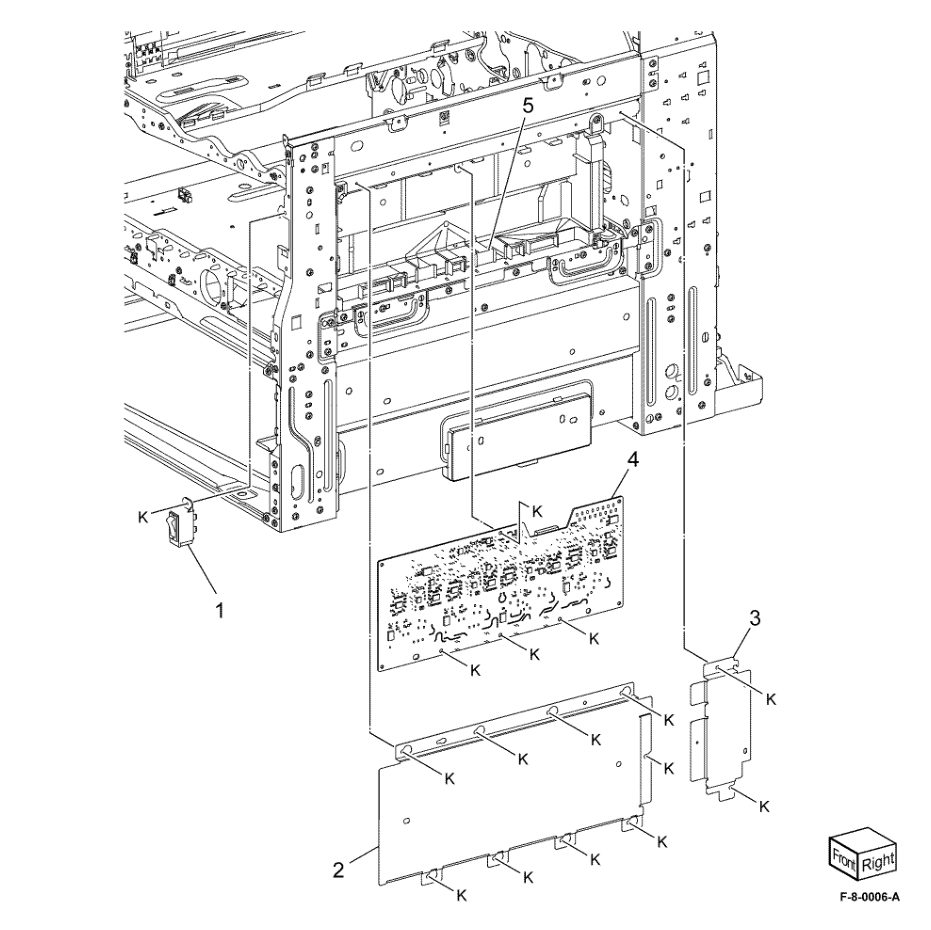 PL 1.20 Electrical - Front/Right parts diagram - Xerox VersaLink C8000 / C9000