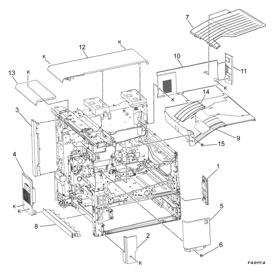 PL 28.10 Covers (2 of 3) parts diagram - Xerox VersaLink C8000 / C9000