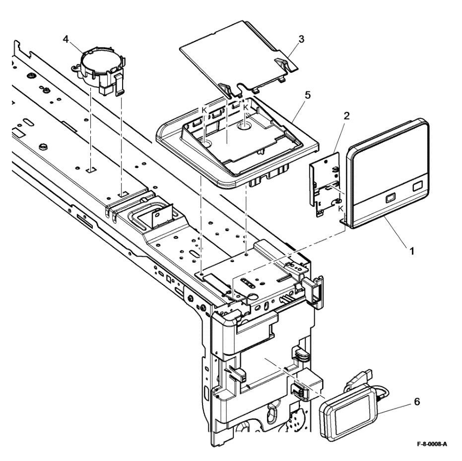 PL 2.05 User Interface parts diagram - Xerox VersaLink C8000 / C9000