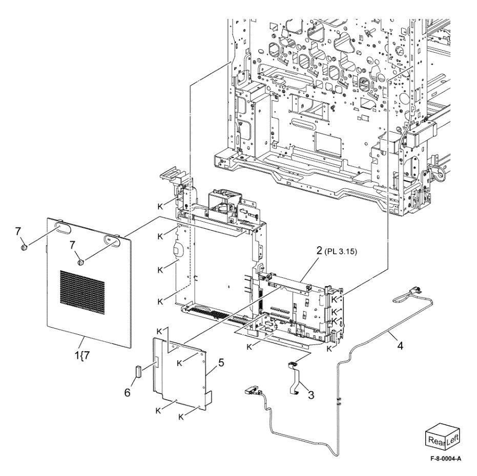 PL 3.10 Video Contact Chassis Unit parts diagram - Xerox VersaLink C8000 / C9000