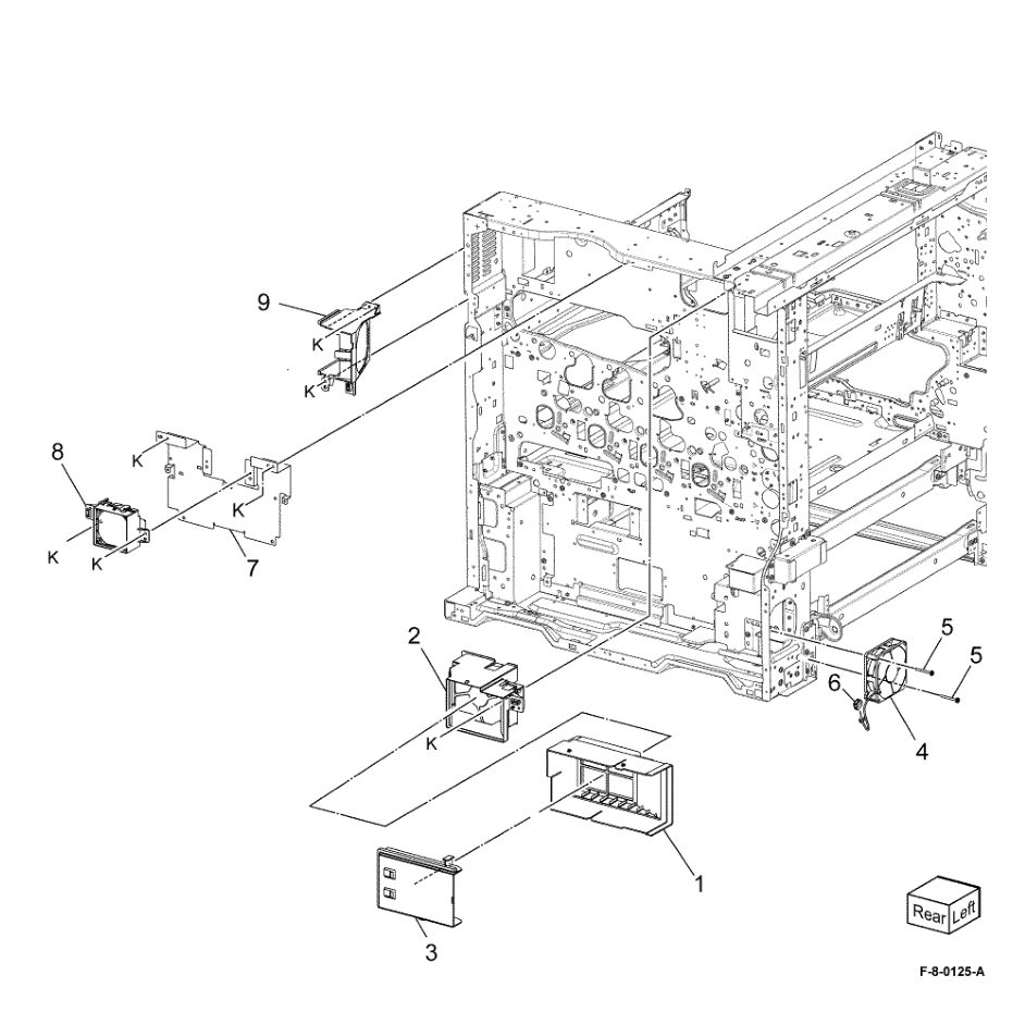 PL 40.15 NOHAD (rear) parts diagram - Xerox VersaLink C8000 / C9000