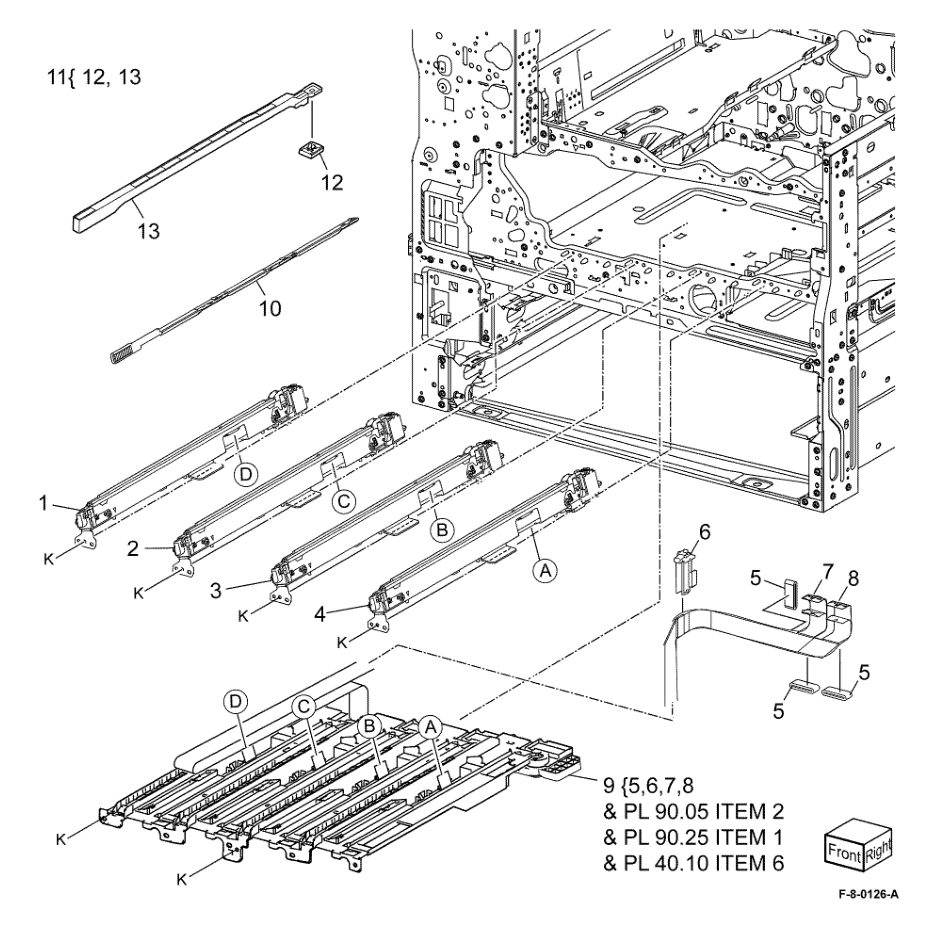 PL 60.05 LPH Module parts diagram - Xerox VersaLink C8000 / C9000