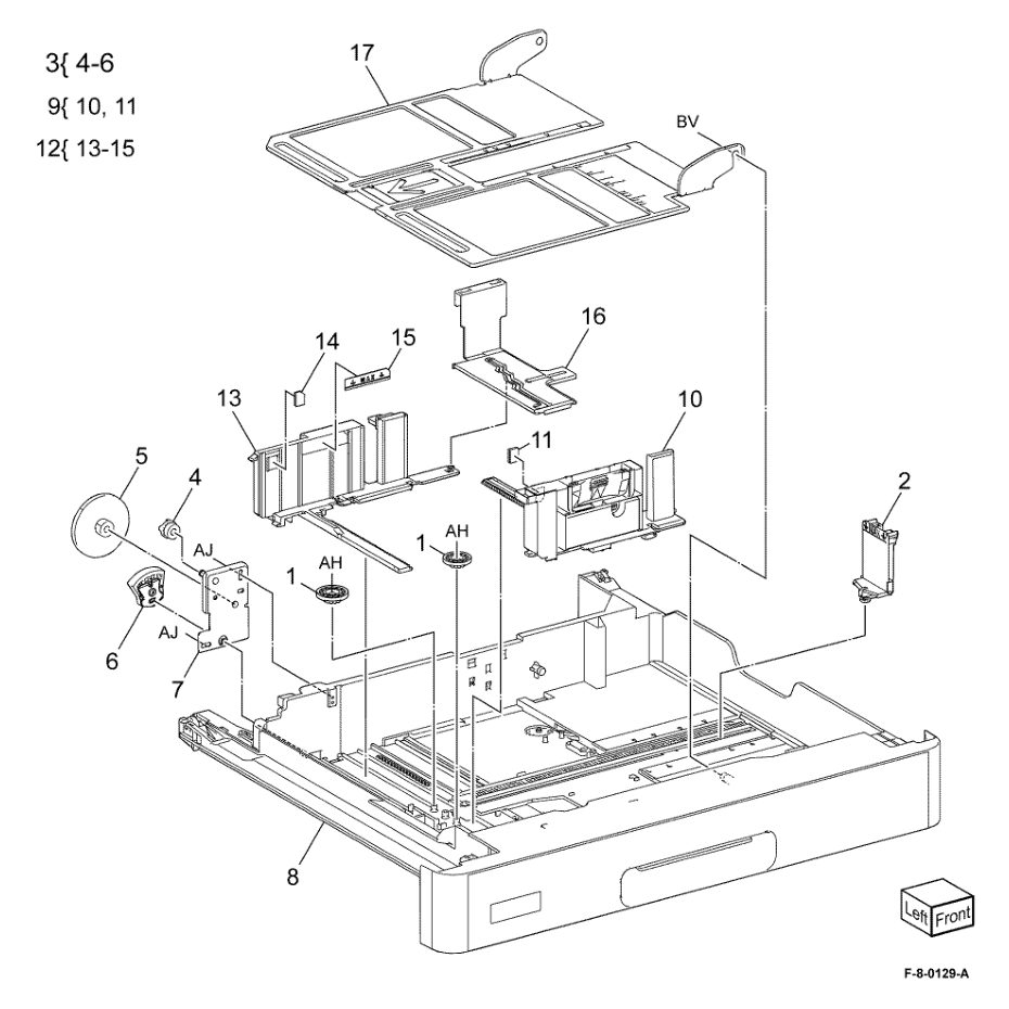 PL 70.15 Tray 2 Assembly parts diagram - Xerox VersaLink C8000 / C9000
