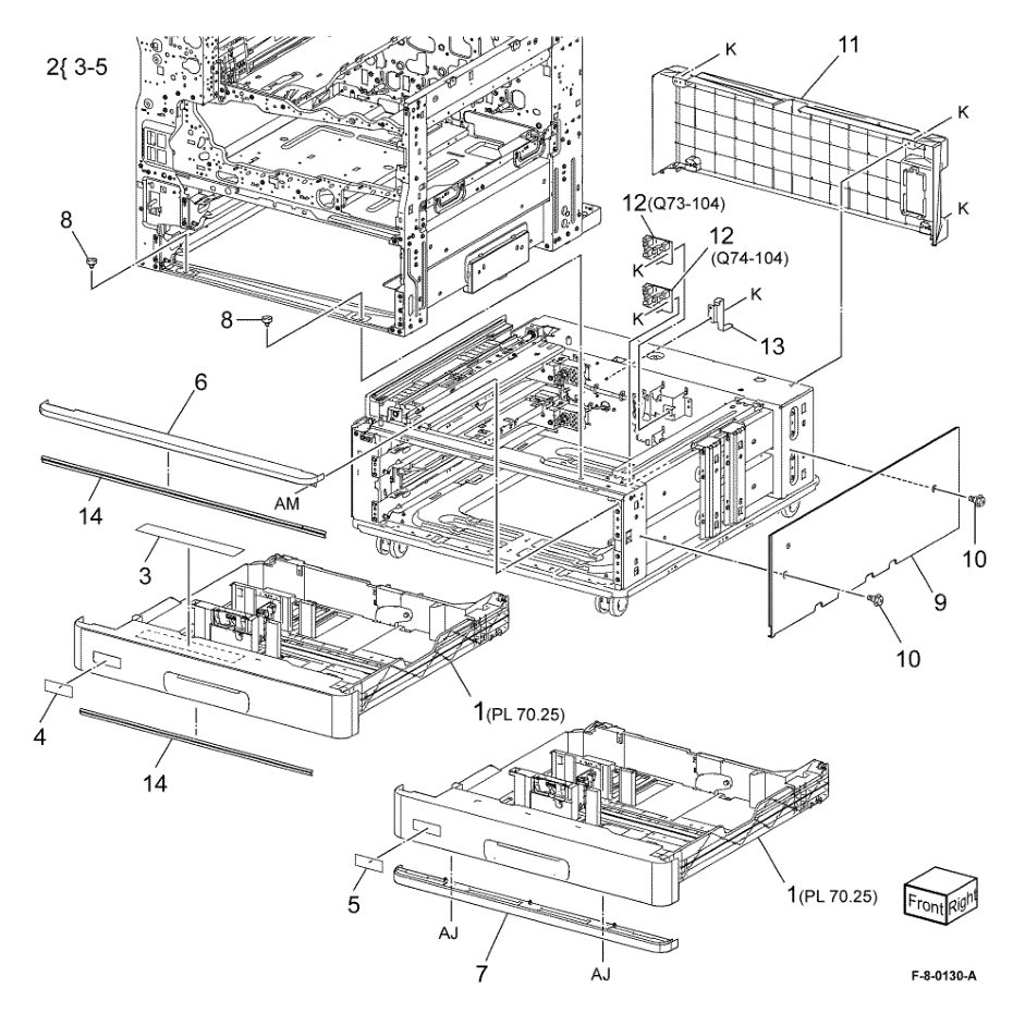 PL 70.20 2TM Components parts diagram - Xerox VersaLink C8000 / C9000