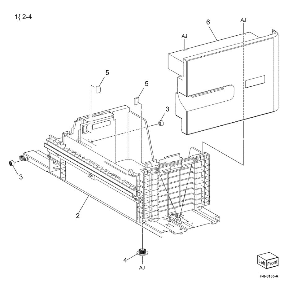 PL 70.45 TTM Tray 4 Assembly parts diagram - Xerox VersaLink C8000 / C9000