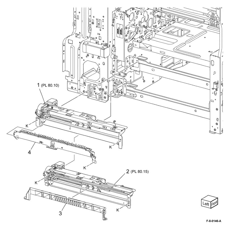 PL 80.05 Tray 1 & 2 Feedhead Assembly parts diagram - Xerox VersaLink C8000 / C9000