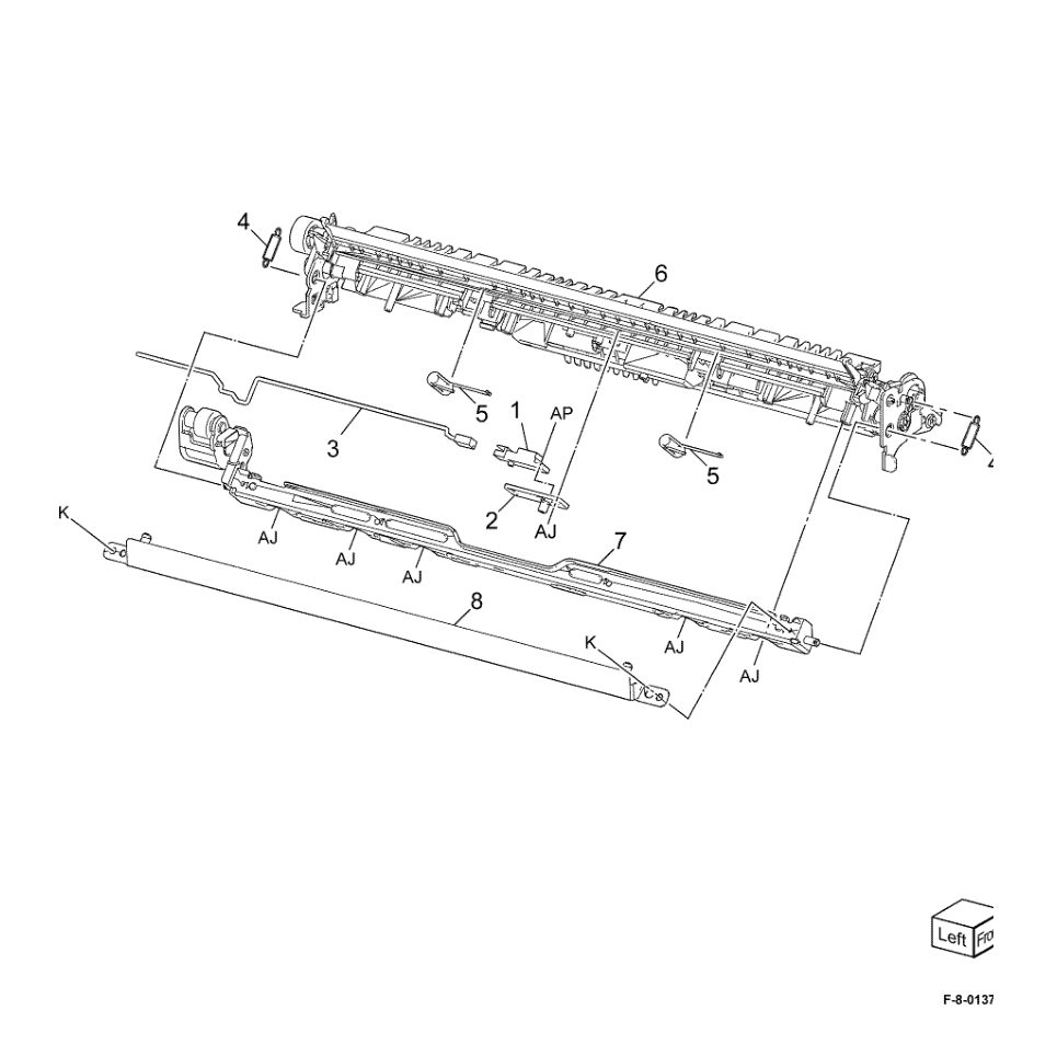 PL 80.115 Bypass Tray Takeaway Assembly parts diagram - Xerox VersaLink C8000 / C9000