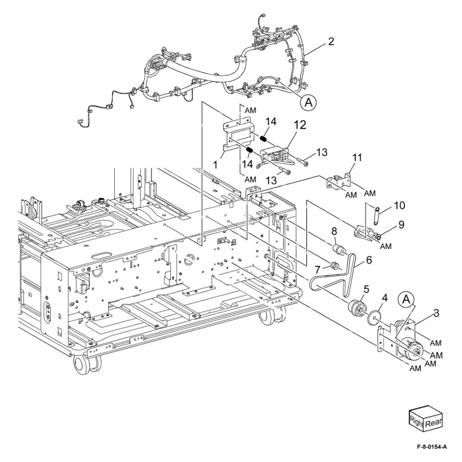 PL 80.45 TTM Drive Assembly parts diagram - Xerox VersaLink C8000 / C9000