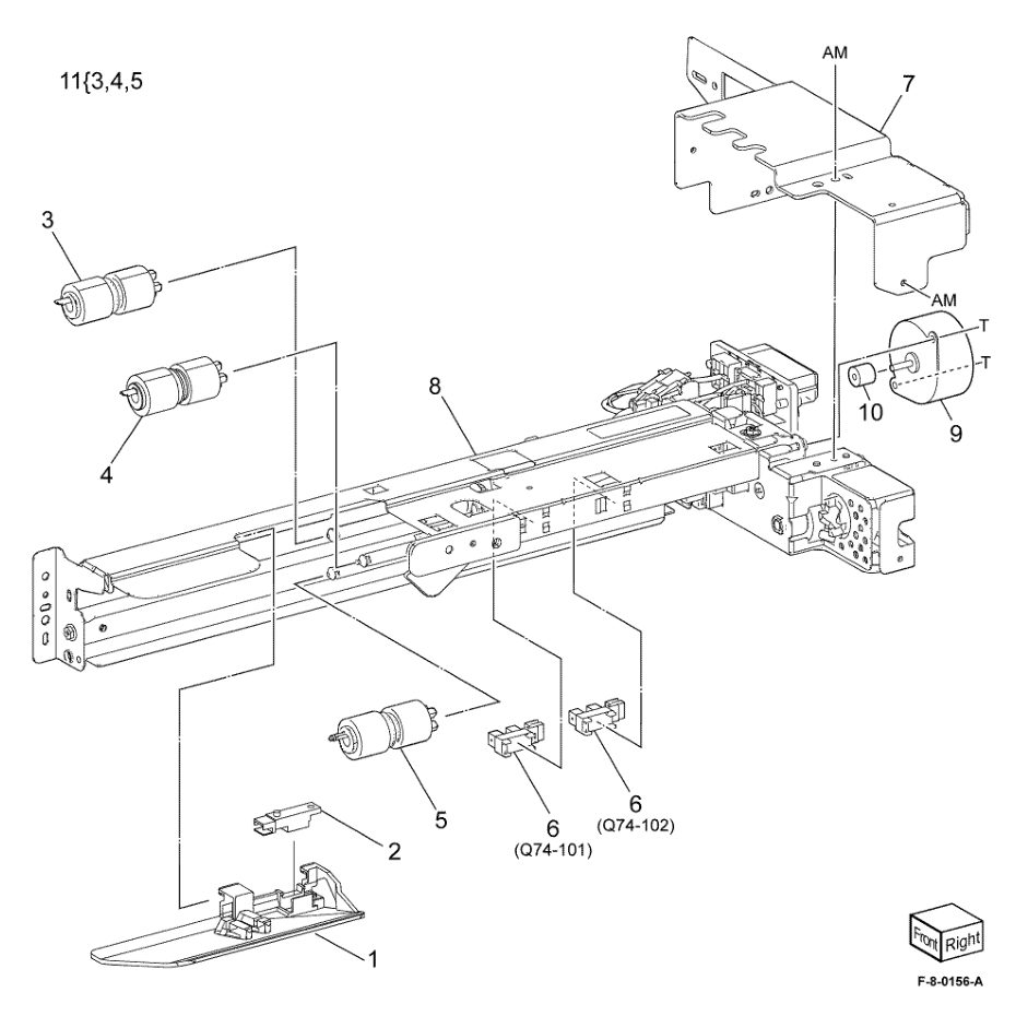 PL 80.55 TTM Tray 4 Feedhead Assembly parts diagram - Xerox VersaLink C8000 / C9000