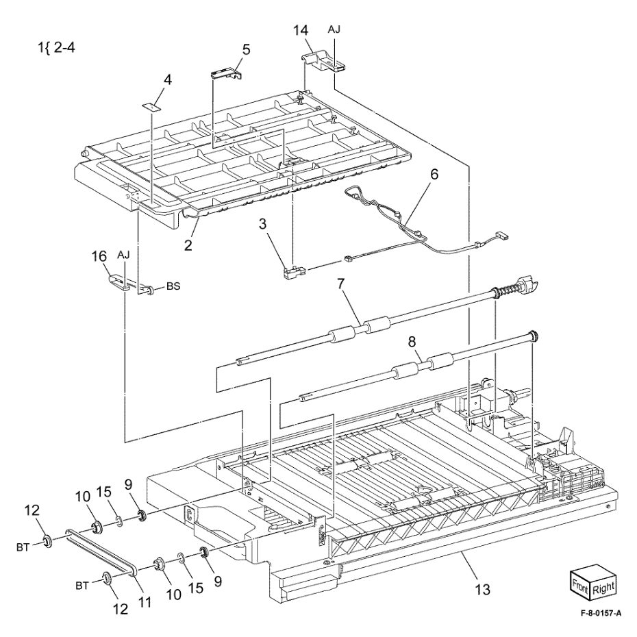 PL 80.60 TTM Transport Assembly parts diagram - Xerox VersaLink C8000 / C9000