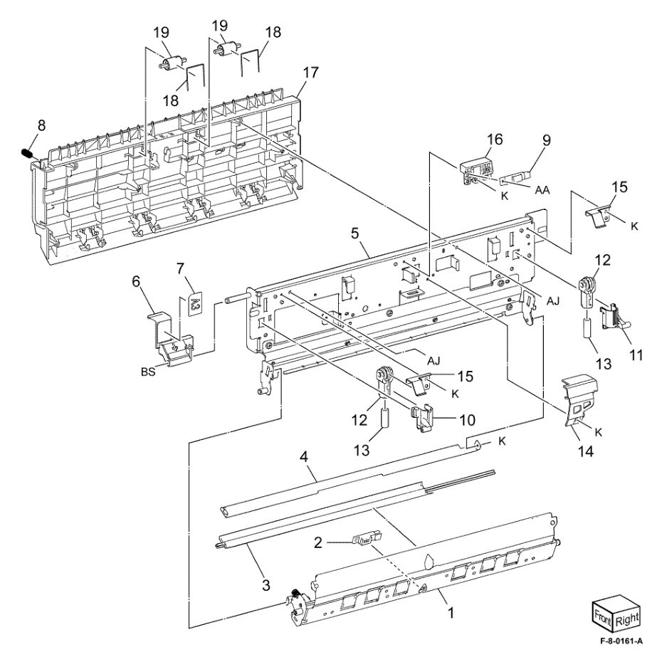 PL 80.80 Duplex Inner Chute Assembly parts diagram - Xerox VersaLink C8000 / C9000