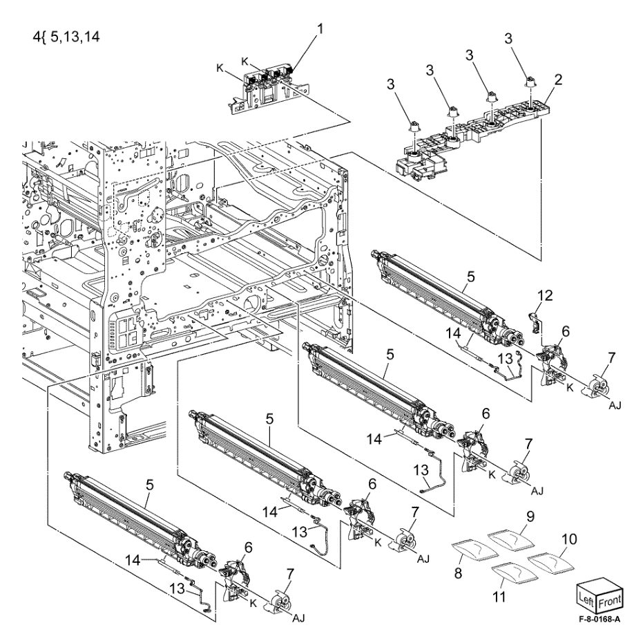 PL 90.05 Developer Unit parts diagram - Xerox VersaLink C8000 / C9000
