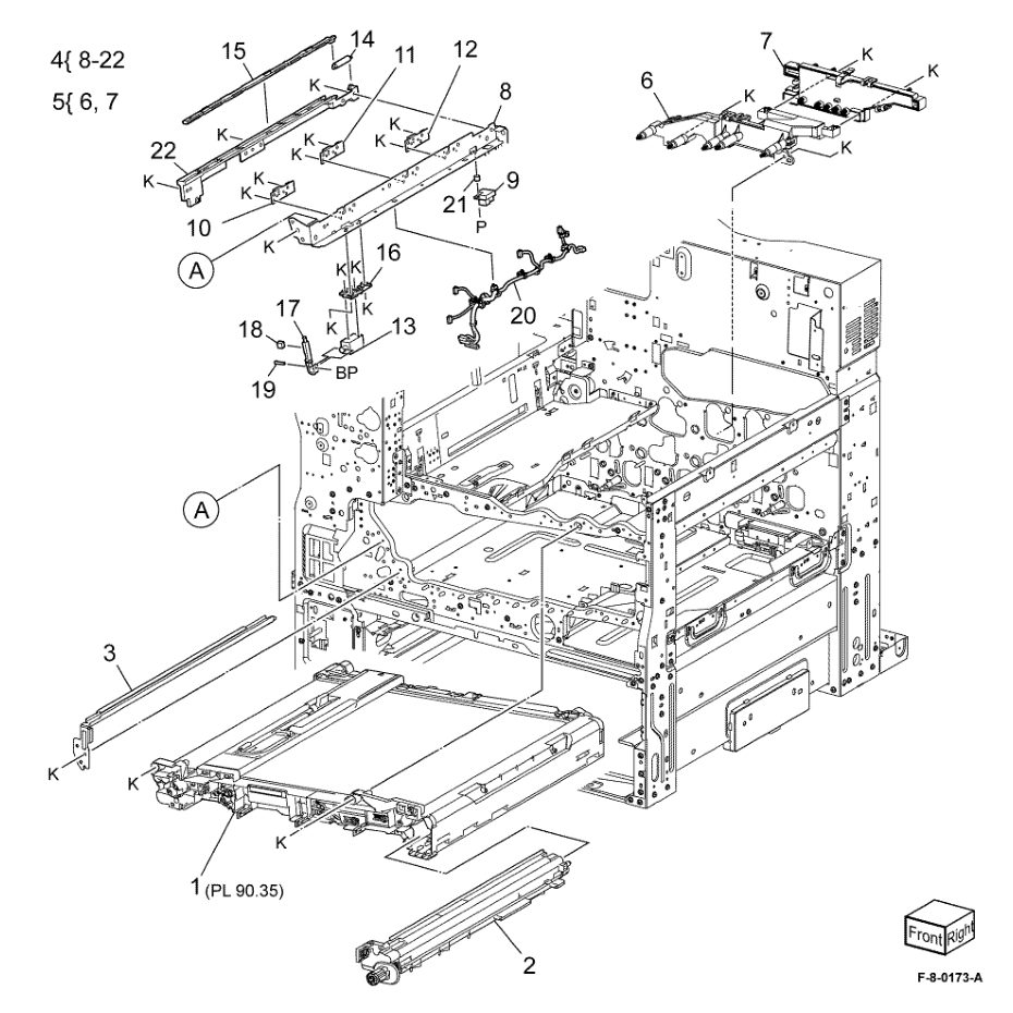 PL 90.30 IBT Belt Unit Components parts diagram - Xerox VersaLink C8000 / C9000