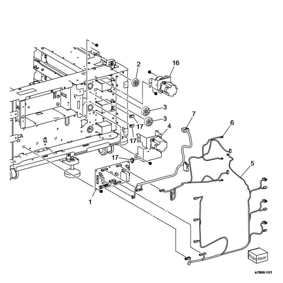 PL 10.9 Electrical - 3T parts diagram - Xerox Phaser 7800