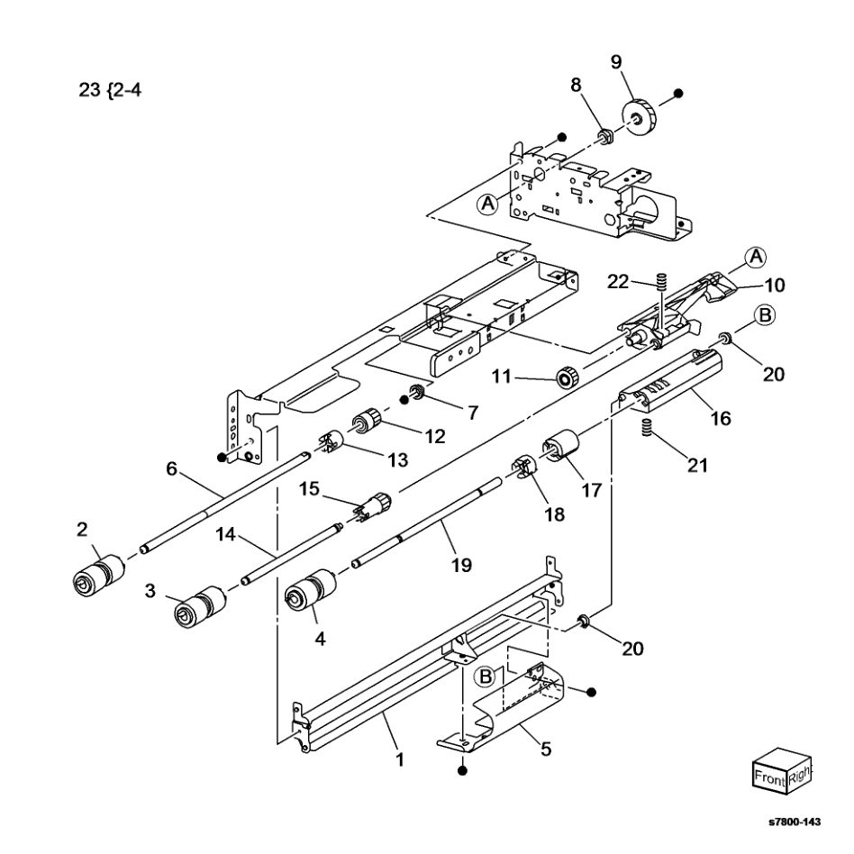 PL 11.12 Tray 5 Feeder - TT (2 of 2) parts diagram - Xerox Phaser 7800
