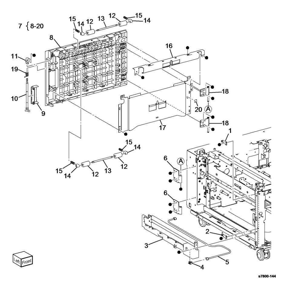 PL 11.13 Left Cover Assembly - TT parts diagram - Xerox Phaser 7800