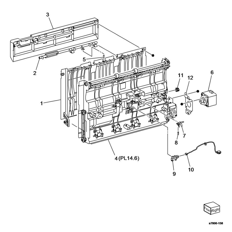 PL 14.5 Duplex Assembly (1 of 2) parts diagram - Xerox Phaser 7800