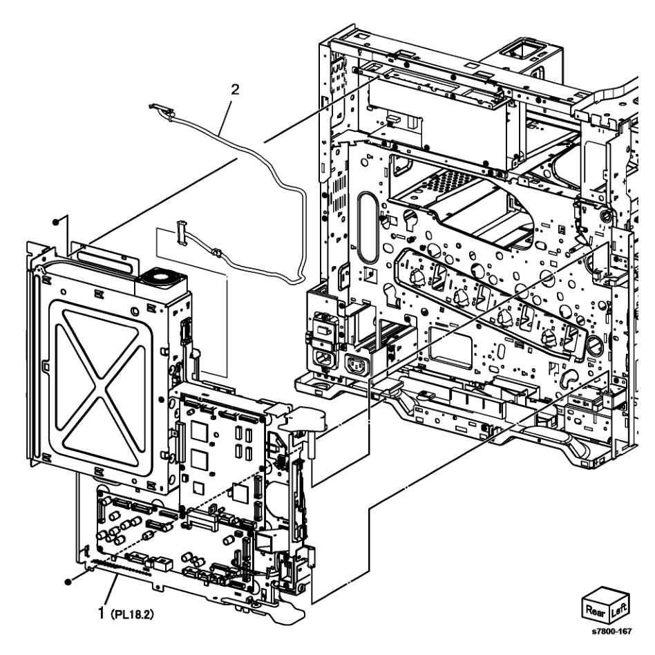 PL 18.1 PWB Chassis Unit (1 of 2) parts diagram - Xerox Phaser 7800