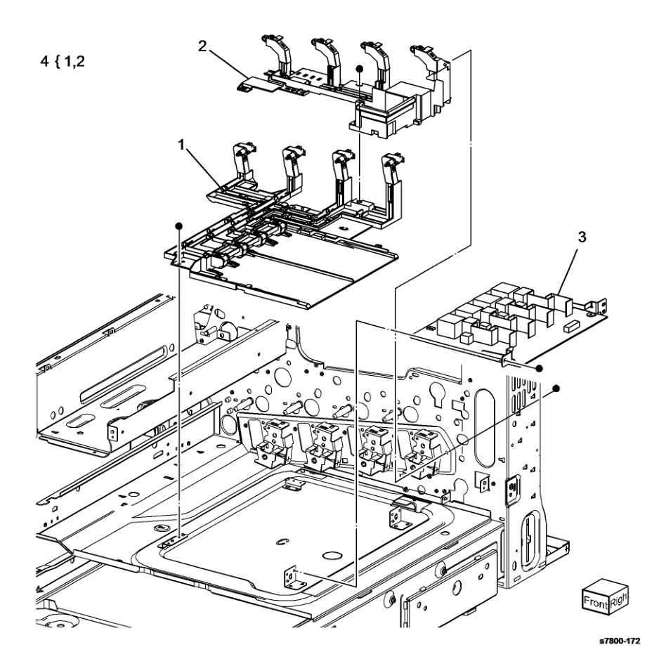 PL 18.6 Electrical Bottom parts diagram - Xerox Phaser 7800