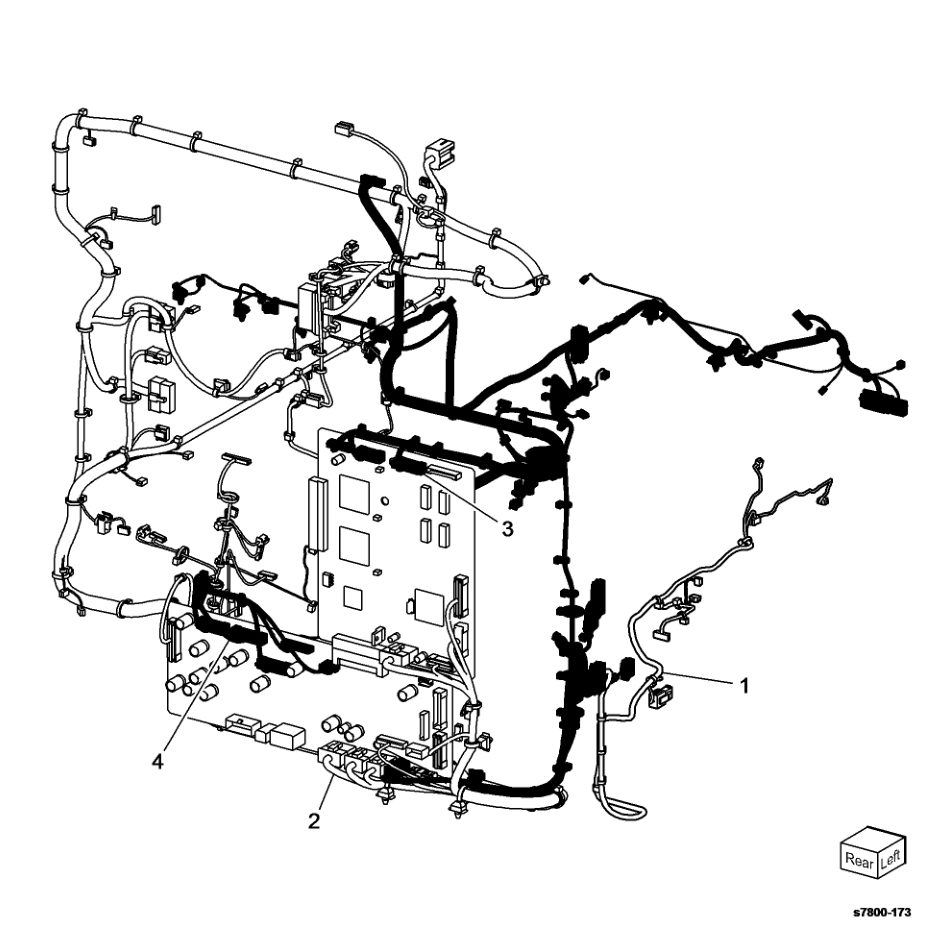 PL 18.7 Wire Harness parts diagram - Xerox Phaser 7800