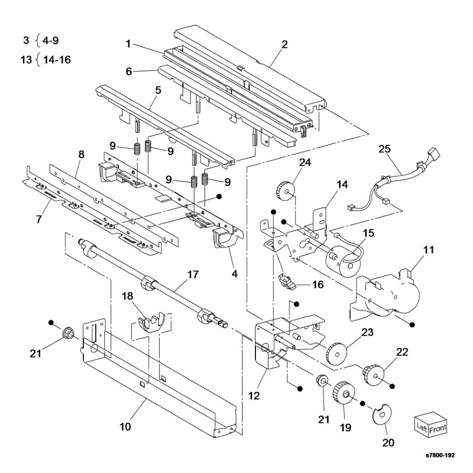 PL 23.15 Folder Assembly parts diagram - Xerox Phaser 7800